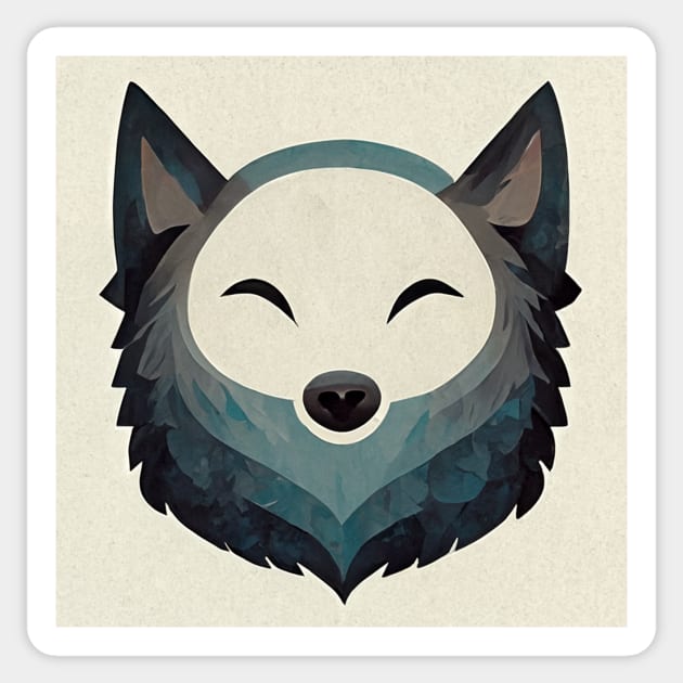 Cute Wolf Design Sticker by RichieDuprey